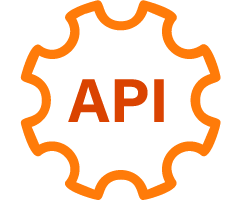 a gear with the letters API in the center