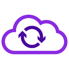 cloud with circular arrows in the center