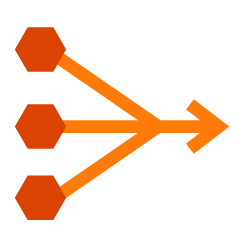 shapes connected by and arrow