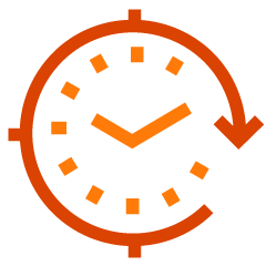 clock inside a circle arrow