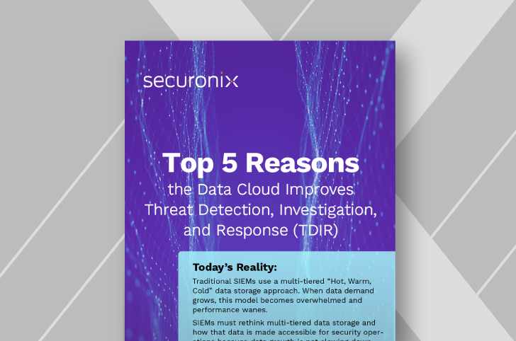 securonix top 5 reasons for TDIR report cover